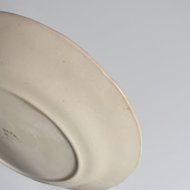 Antique Dessert Plate, Barbotine, St. Clément, Orange B