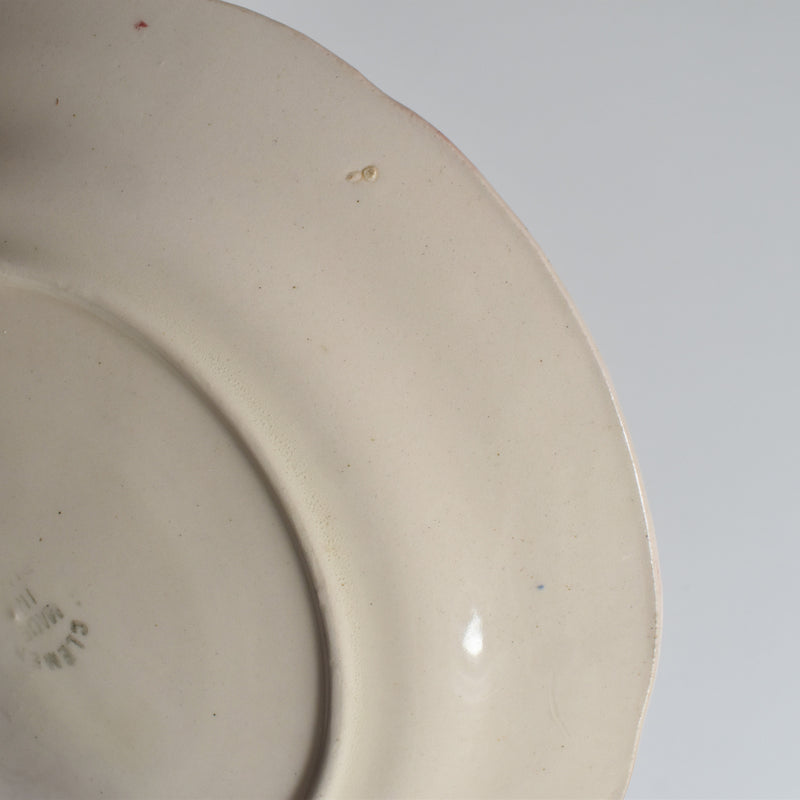 Antique Dessert Plate, Barbotine, St. Clément, Orange B