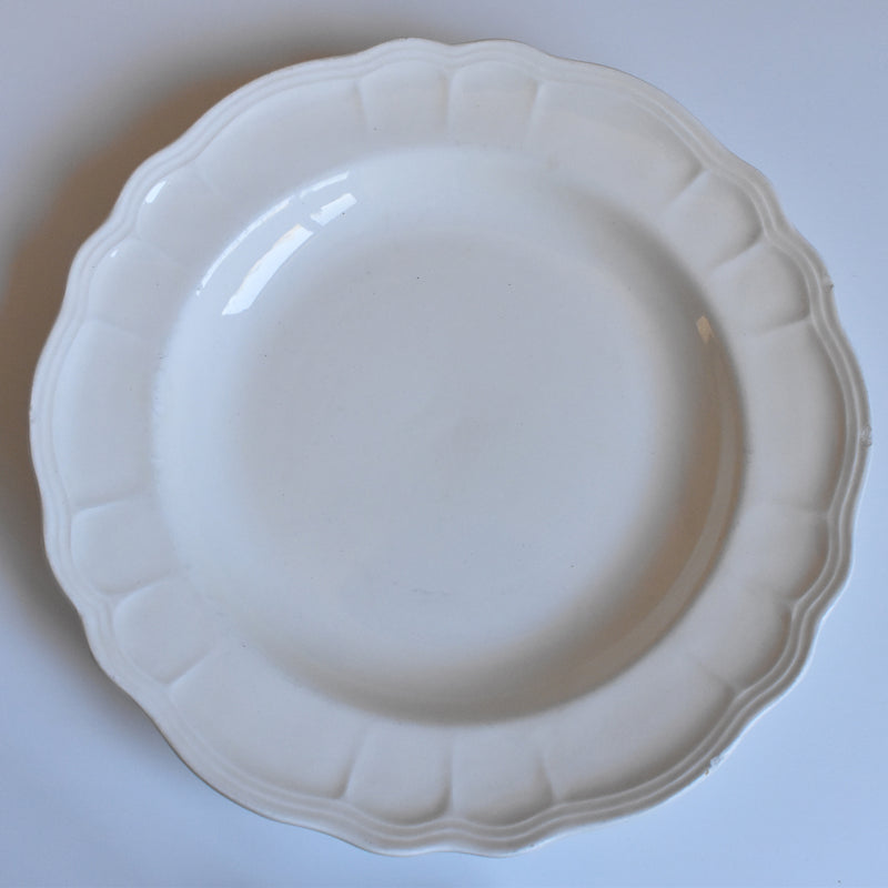 Vintage plate, Sarreguemines, floral rim, D