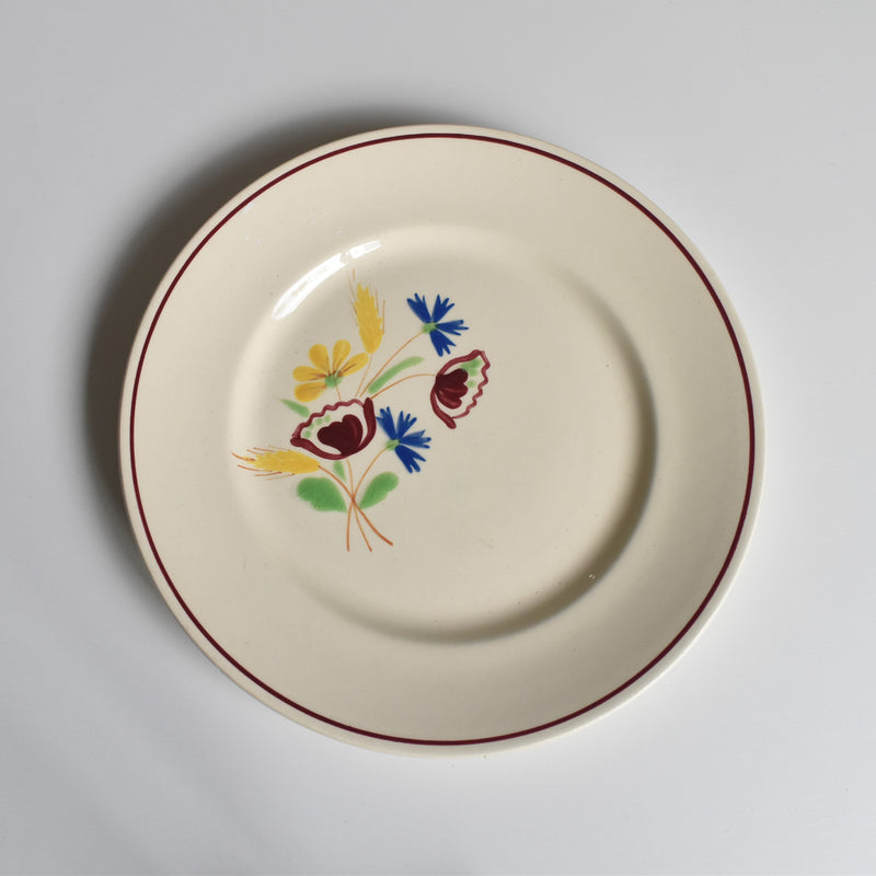 Antique Dessert Plate Sarreguemines Moissons Dorées A