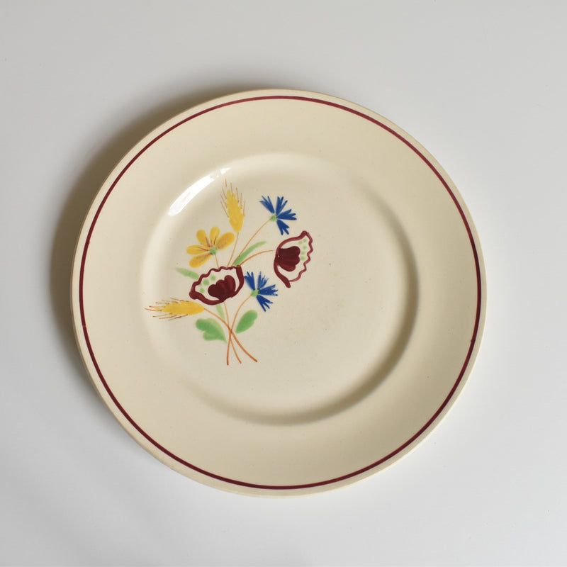 Antique Dessert Plate, Sarreguemines, Moissons dorées B