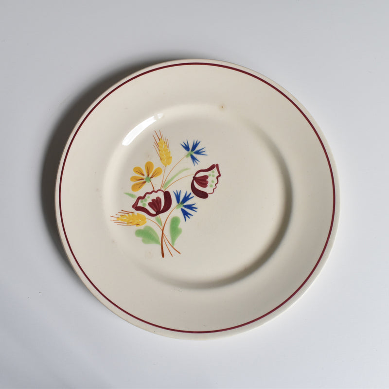 Antique Dessert Plate Sarreguemines Golden Harvest D