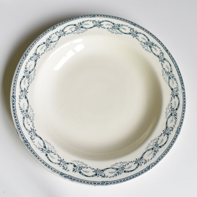 Antique Deep Plate Sarreguemines Récamier C