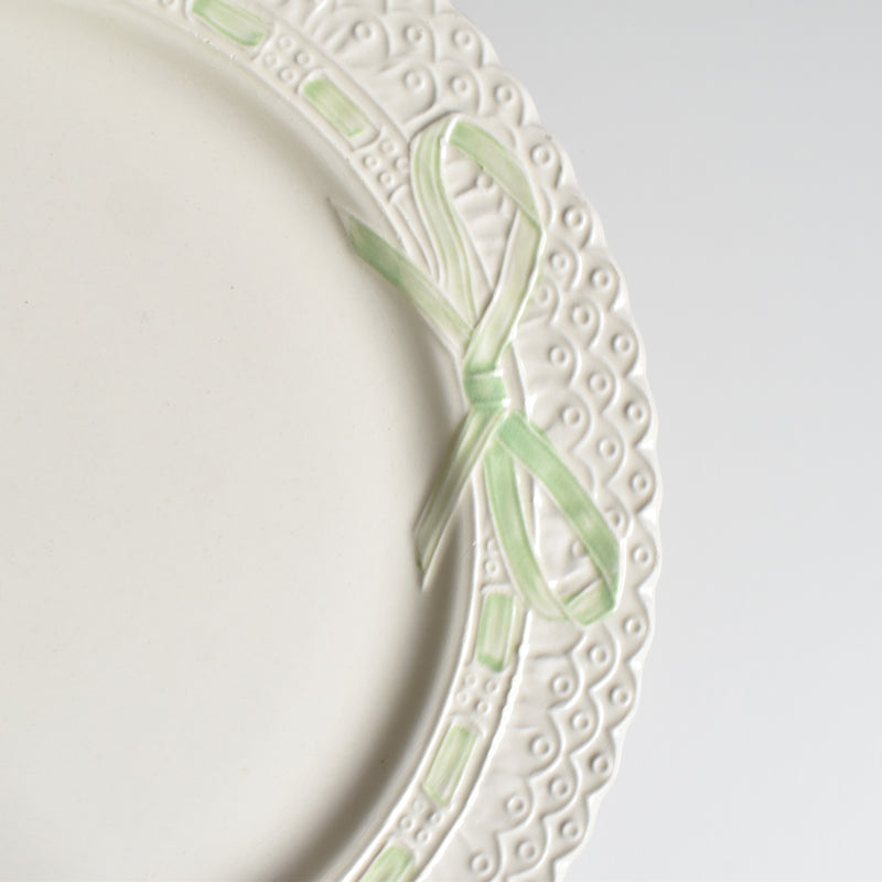 Vintage Plate Saran Ribbon Green