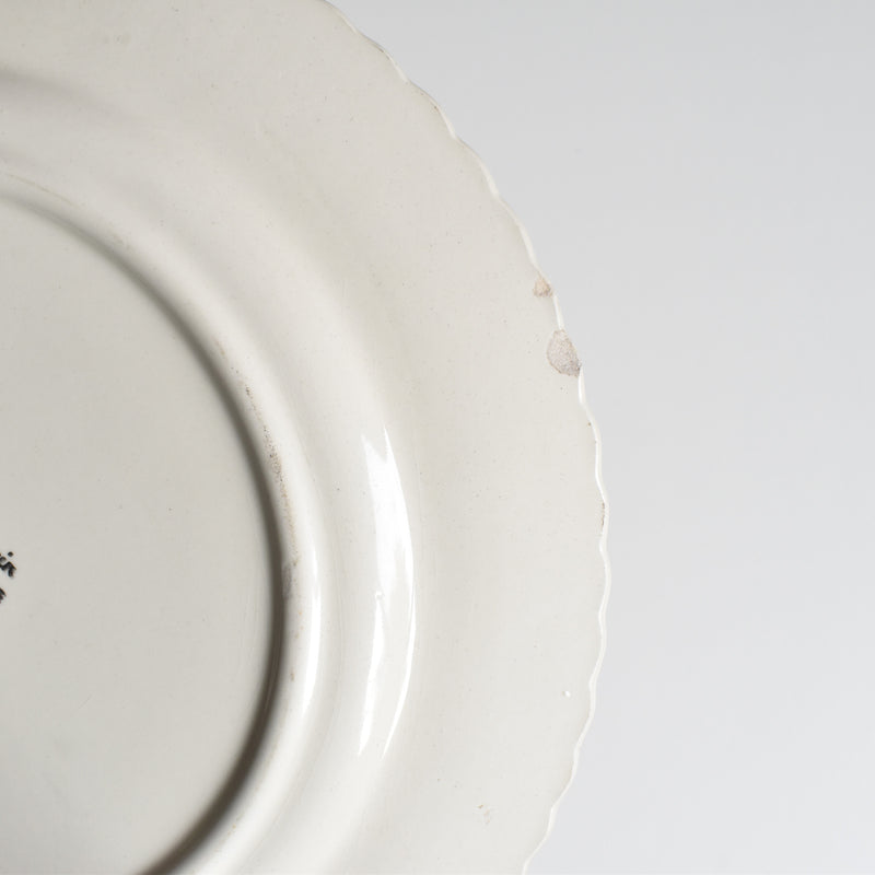 Vintage Plate Saran Ribbon Green