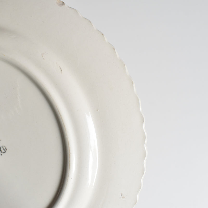 Vintage Plate Saran Ribbon Green