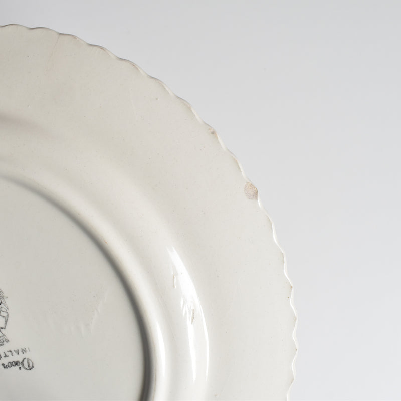 Vintage Plate Saran Ribbon Green