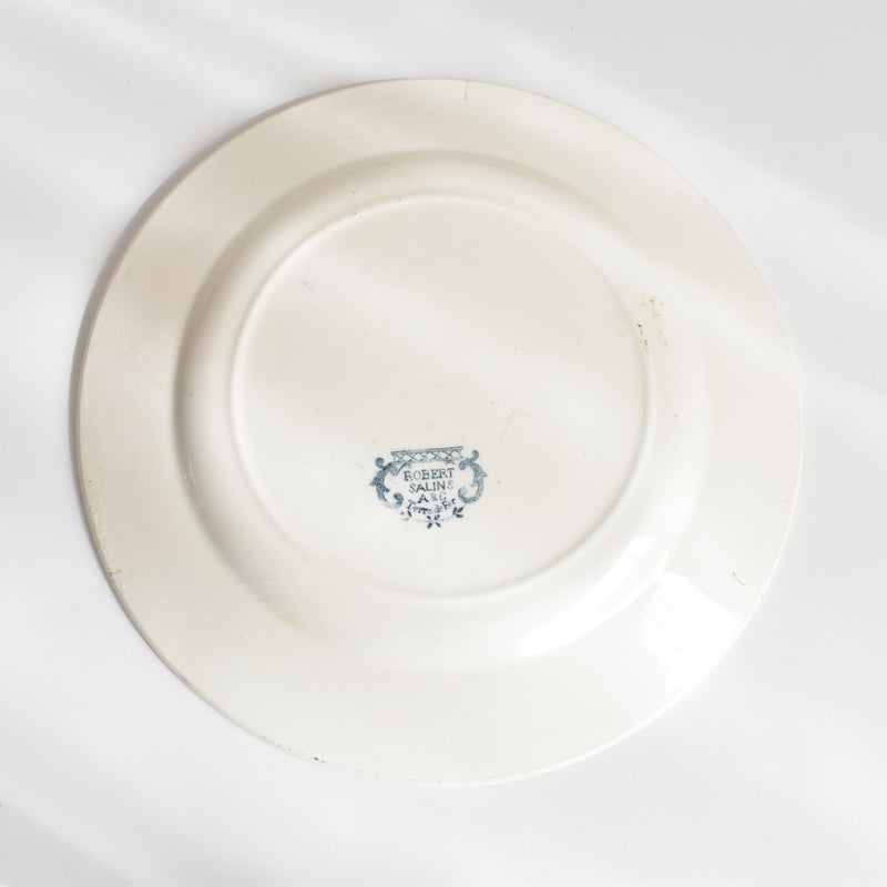 Antique Plate Sarreguemines Robert B