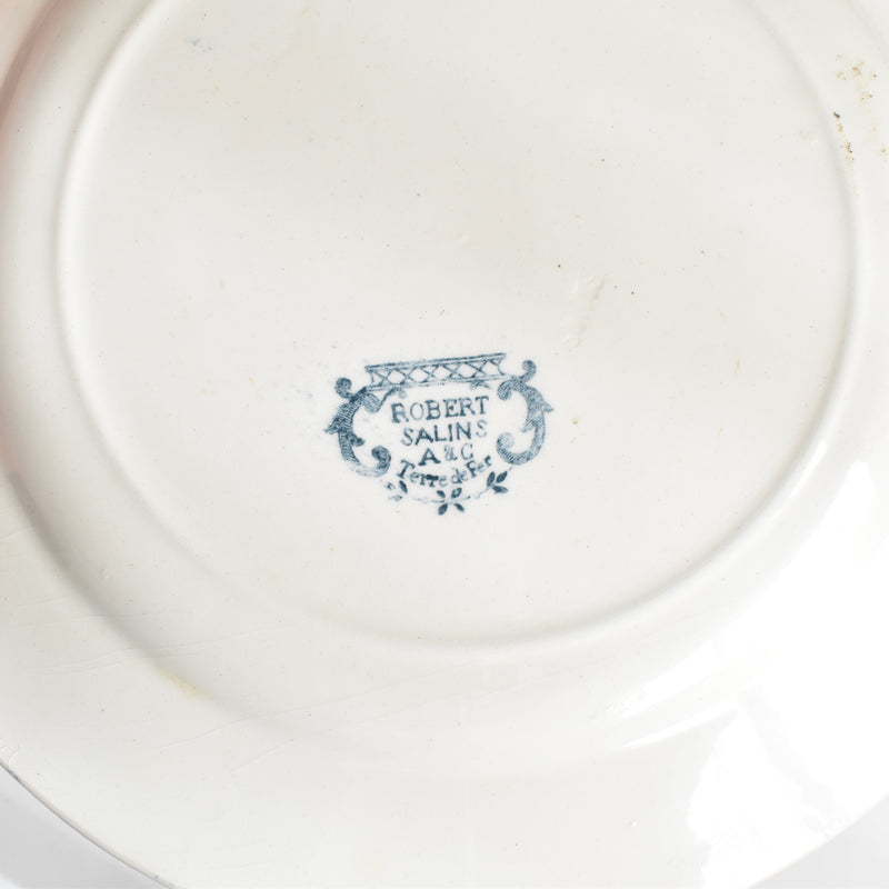 Antique Plate Sarreguemines Robert B