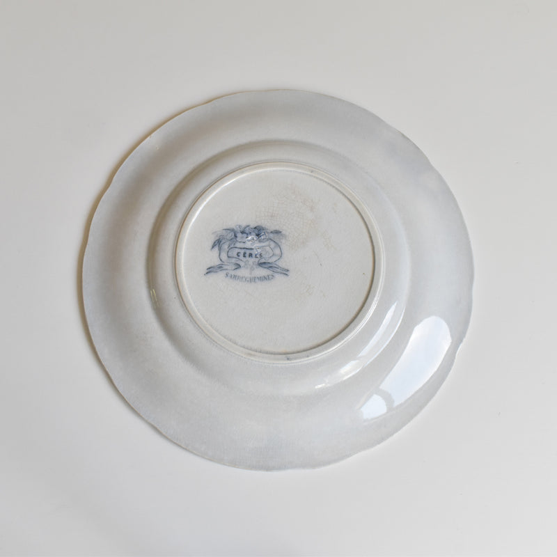 Antique Dessert Plate Sarreguemines Cérès A