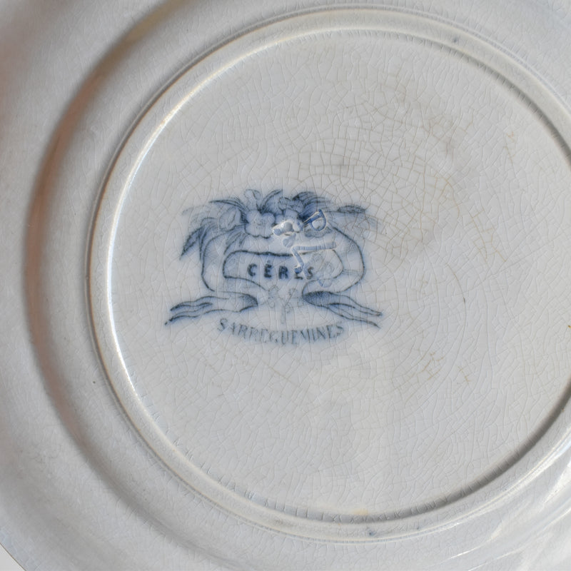 Antique Dessert Plate Sarreguemines Cérès A
