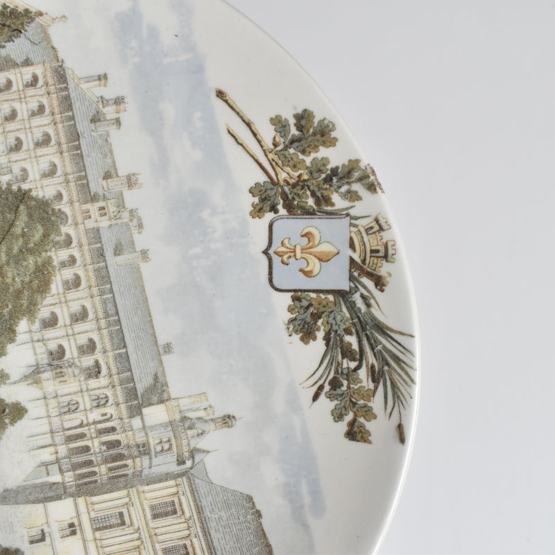 Antique Dessert Plate U&C Sarreguemines Chateau de Blois