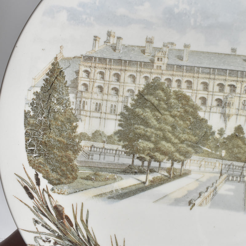 Antique Dessert Plate U&C Sarreguemines Chateau de Blois