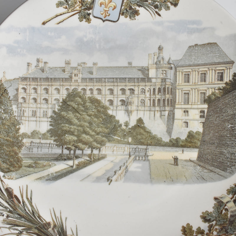 Antique Dessert Plate U&C Sarreguemines Chateau de Blois