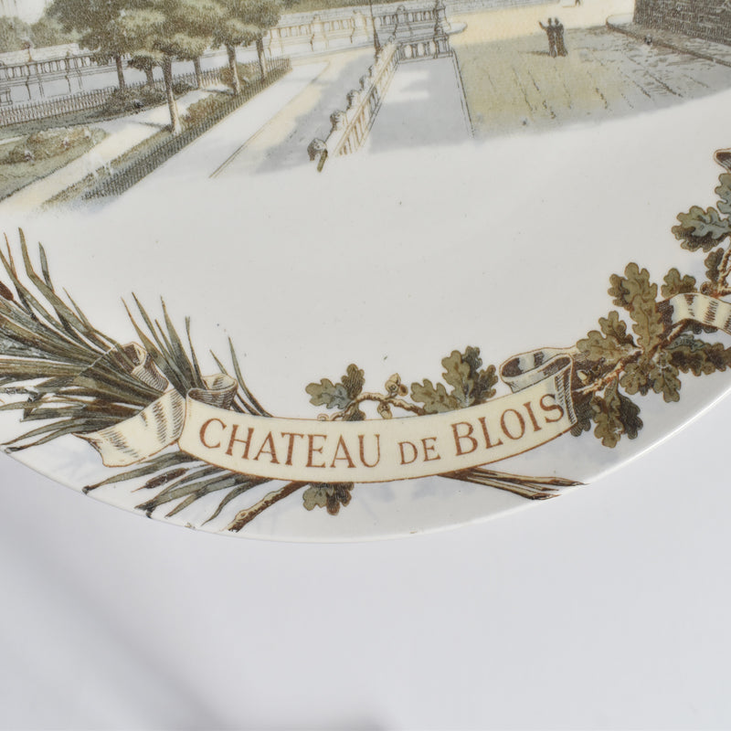 Antique Dessert Plate U&C Sarreguemines Chateau de Blois