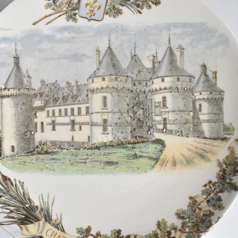 Antique Dessert Plate, U&C Sarreguemines, Chateau de Chaumont