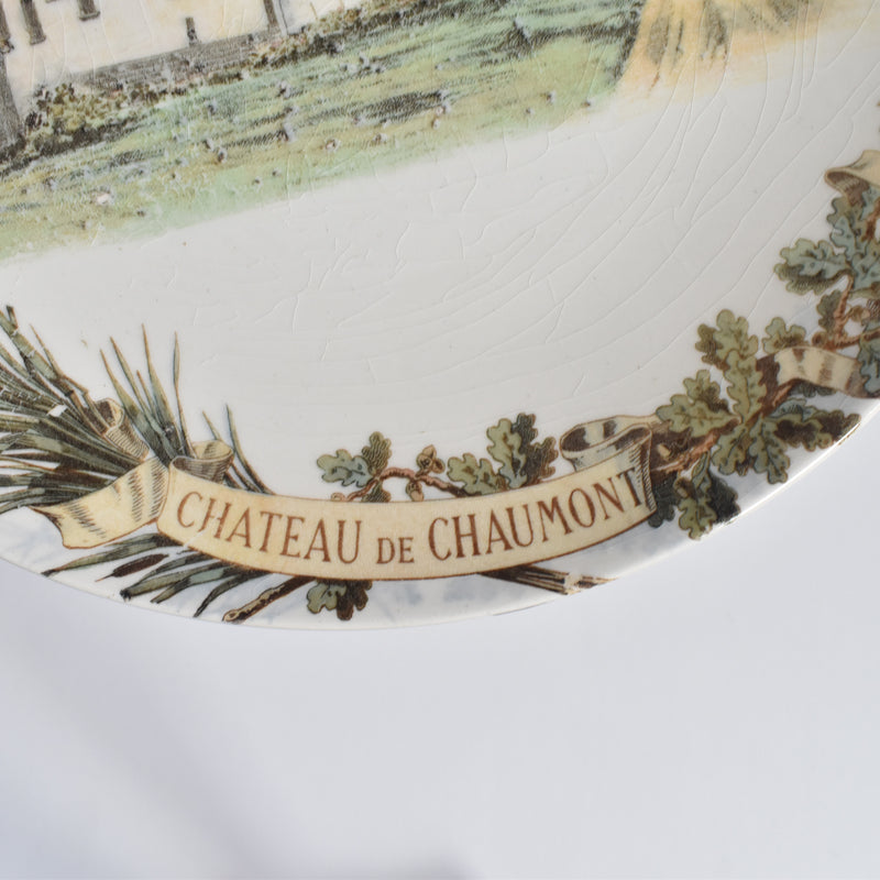 Antique Dessert Plate, U&C Sarreguemines, Chateau de Chaumont