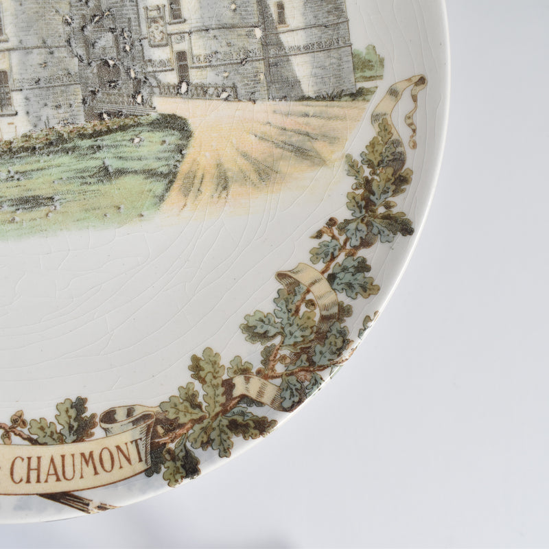 Antique Dessert Plate, U&C Sarreguemines, Chateau de Chaumont