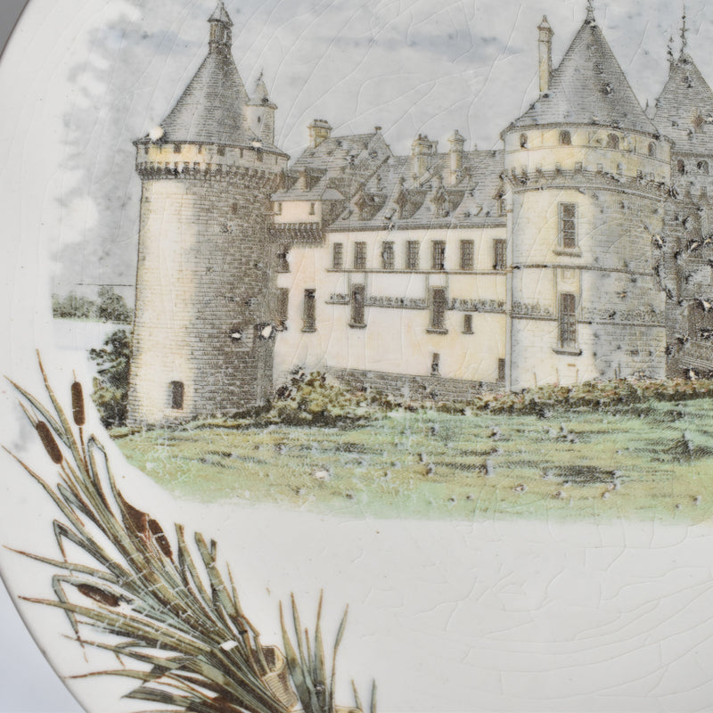 Antique Dessert Plate, U&C Sarreguemines, Chateau de Chaumont