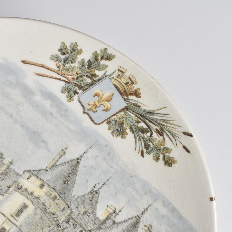 Antique Dessert Plate, U&C Sarreguemines, Chateau de Chaumont