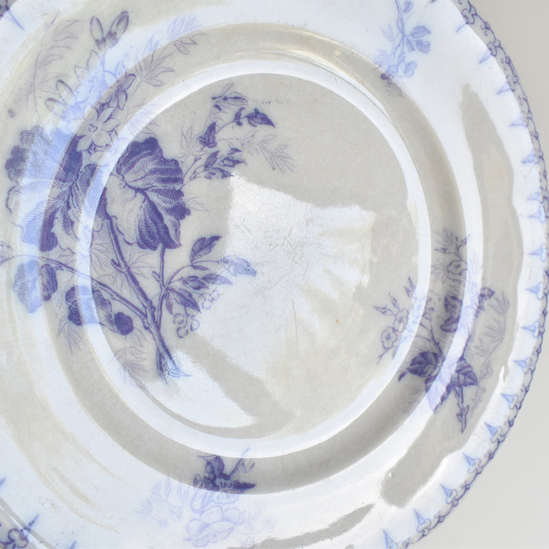 Antique Dessert Plate, U&C Sarreguemines Flore (Purple)