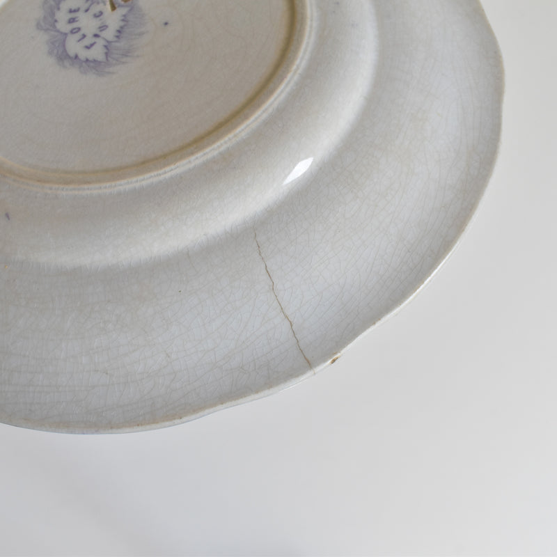 Antique Dessert Plate, U&C Sarreguemines Flore (Purple)