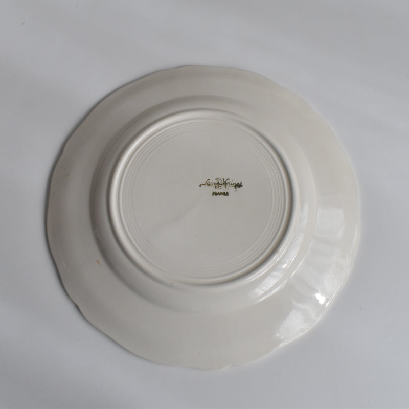 Vintage Plate Digoin & Sarreguemines Scalloped Rim 23cm