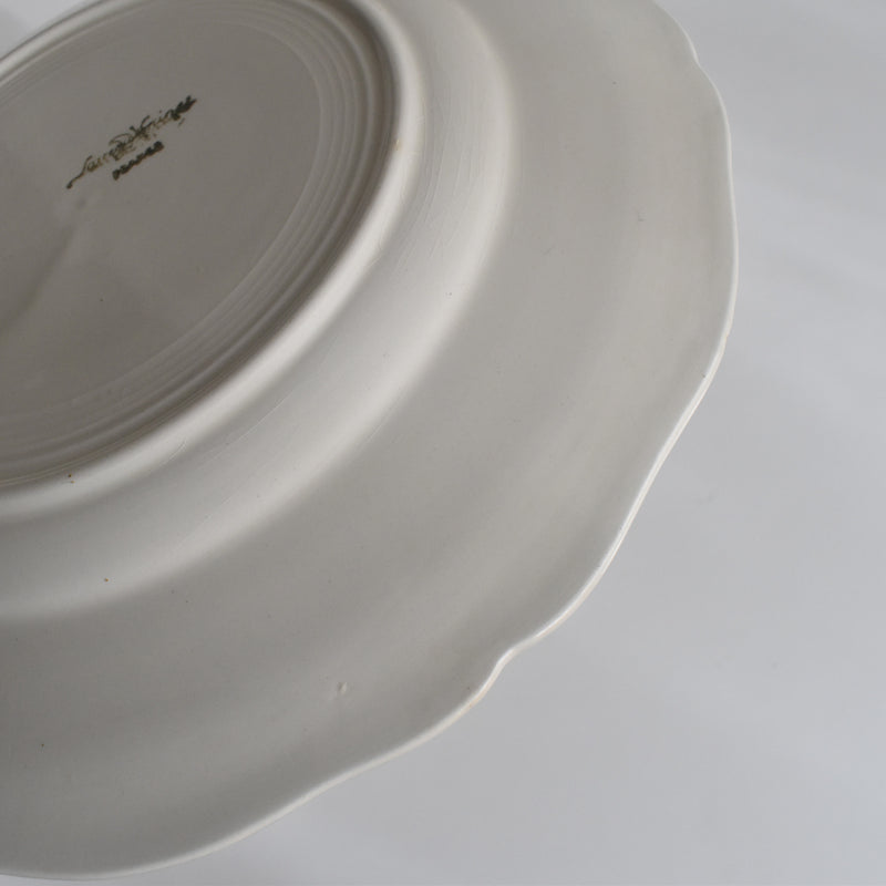 Vintage Plate Digoin & Sarreguemines Scalloped Rim 23cm