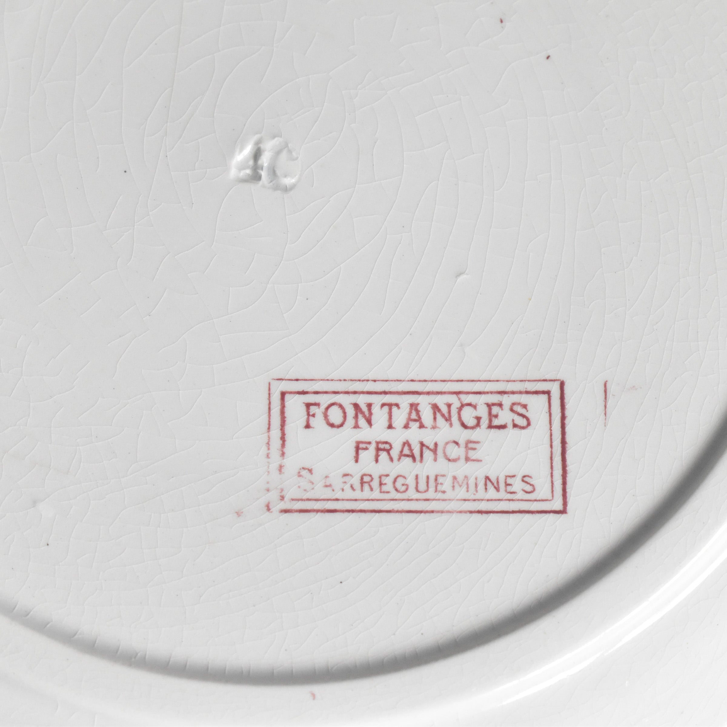 アンティークプレート U&Cサルグミンヌ Fontanges (フォンたンジュ） A