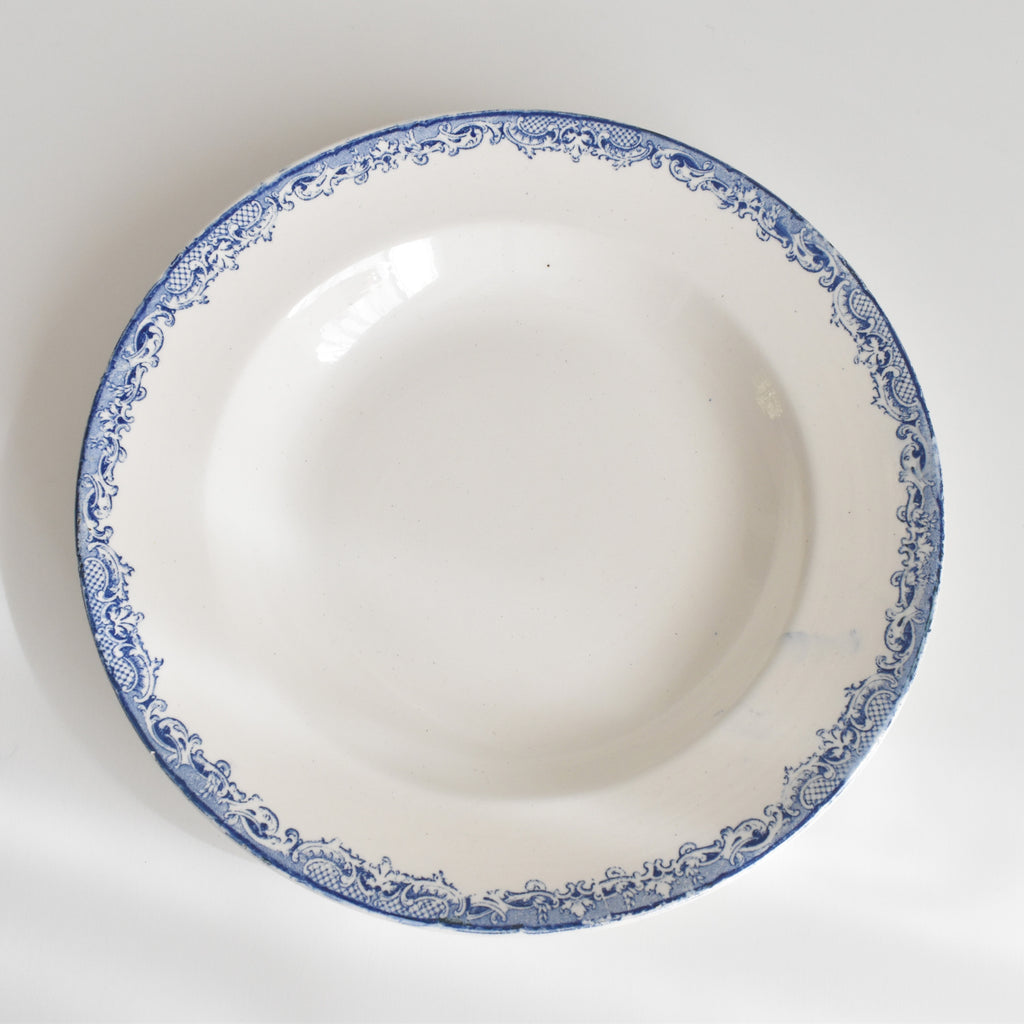 アンティーク深皿 サルグミンヌ Fontanges (フォンタンジュ） ブルー B