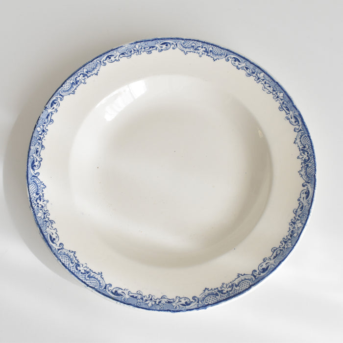 アンティーク深皿 サルグミンヌ Fontanges (フォンタンジュ） ブルー E
