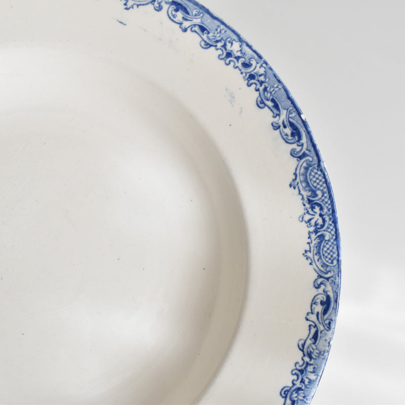 アンティーク深皿 サルグミンヌ Fontanges (フォンタンジュ） ブルー F