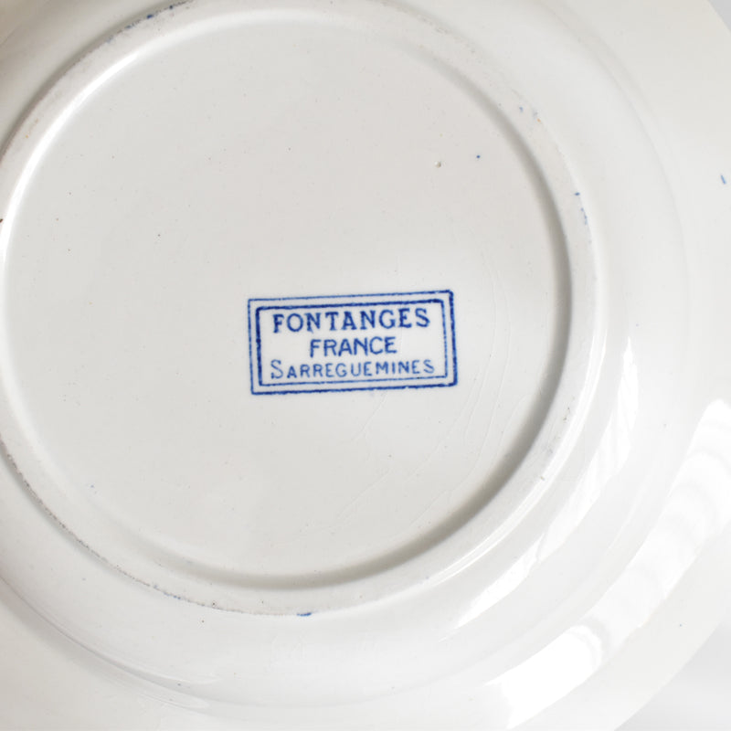アンティーク深皿 サルグミンヌ Fontanges (フォンタンジュ） ブルー F