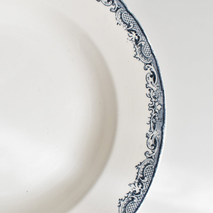 アンティーク深皿 サルグミンヌ Fontanges (フォンタンジュ） ダークブルー A