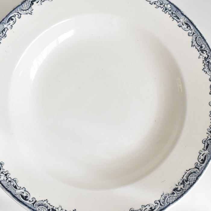 アンティーク深皿 サルグミンヌ Fontanges (フォンタンジュ） ダークブルー A