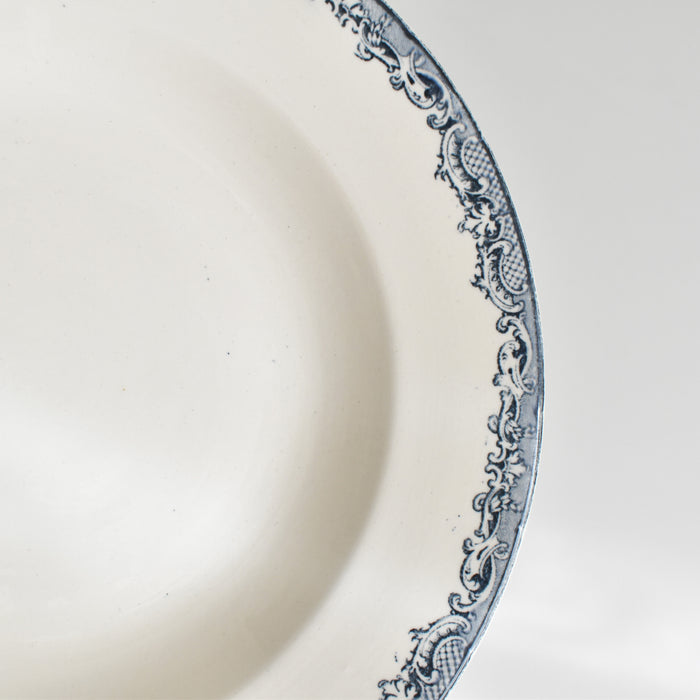 アンティーク深皿 サルグミンヌ Fontanges (フォンタンジュ） ダークブルー B