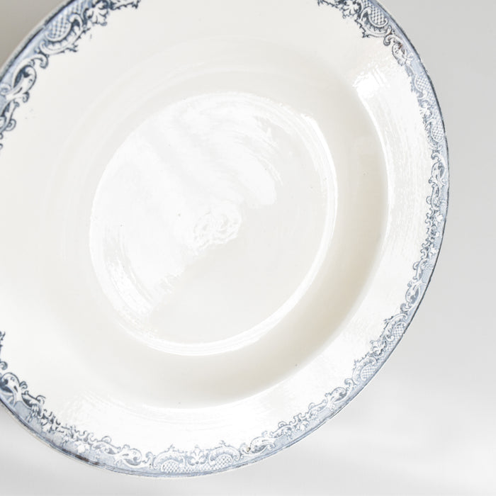 アンティーク深皿 サルグミンヌ Fontanges (フォンタンジュ） ダークブルー B