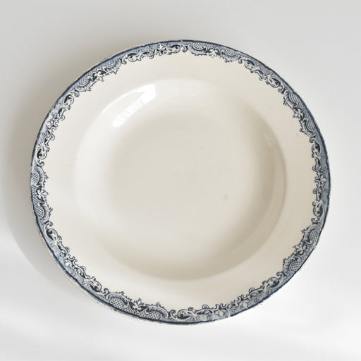 アンティーク深皿 サルグミンヌ Fontanges (フォンタンジュ） ダークブルー C