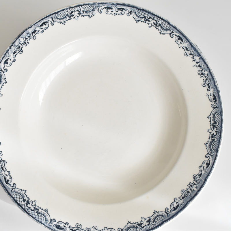 アンティーク深皿 サルグミンヌ Fontanges (フォンタンジュ） ダークブルー D