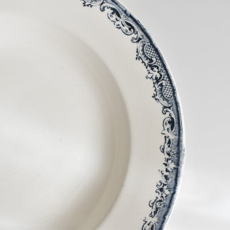 アンティーク深皿 サルグミンヌ Fontanges (フォンタンジュ） ダークブルー D