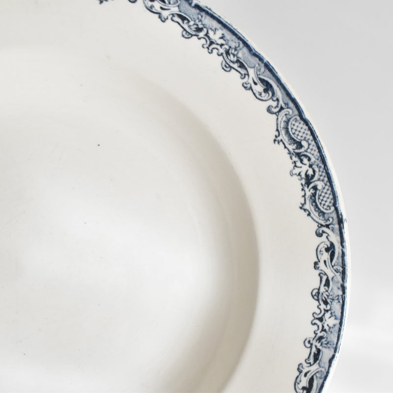 アンティーク深皿 サルグミンヌ Fontanges (フォンタンジュ） ダークブルー D