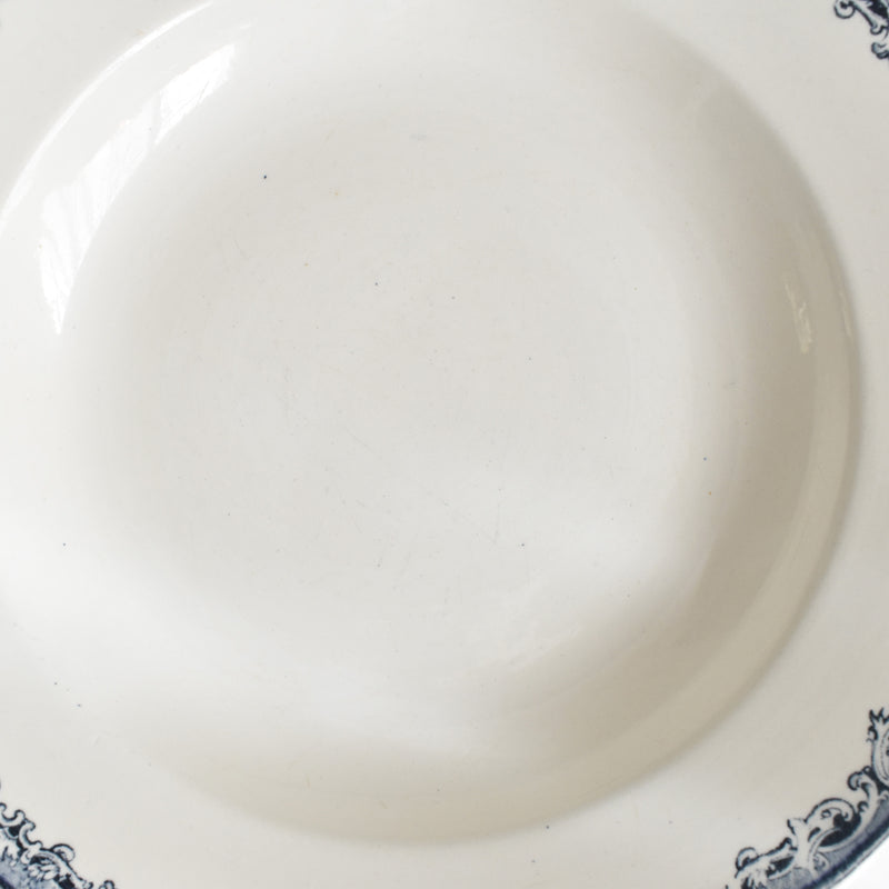 アンティーク深皿 サルグミンヌ Fontanges (フォンタンジュ） ダークブルー D