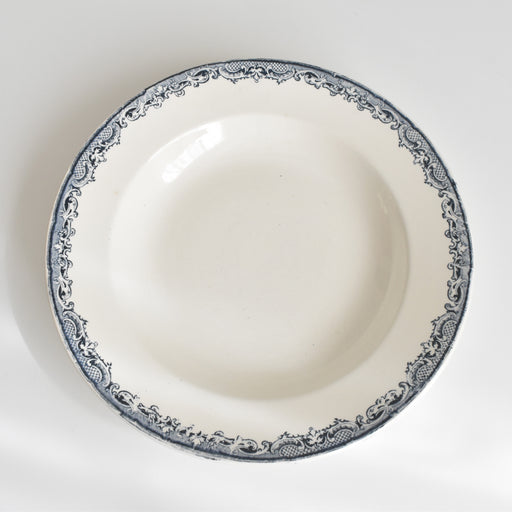 アンティーク深皿 サルグミンヌ Fontanges (フォンタンジュ） ダークブルー D