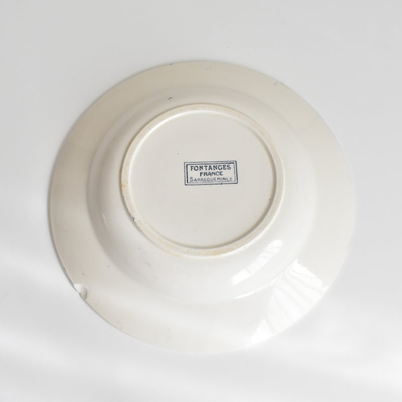 アンティーク深皿 サルグミンヌ Fontanges (フォンタンジュ） ダークブルー D