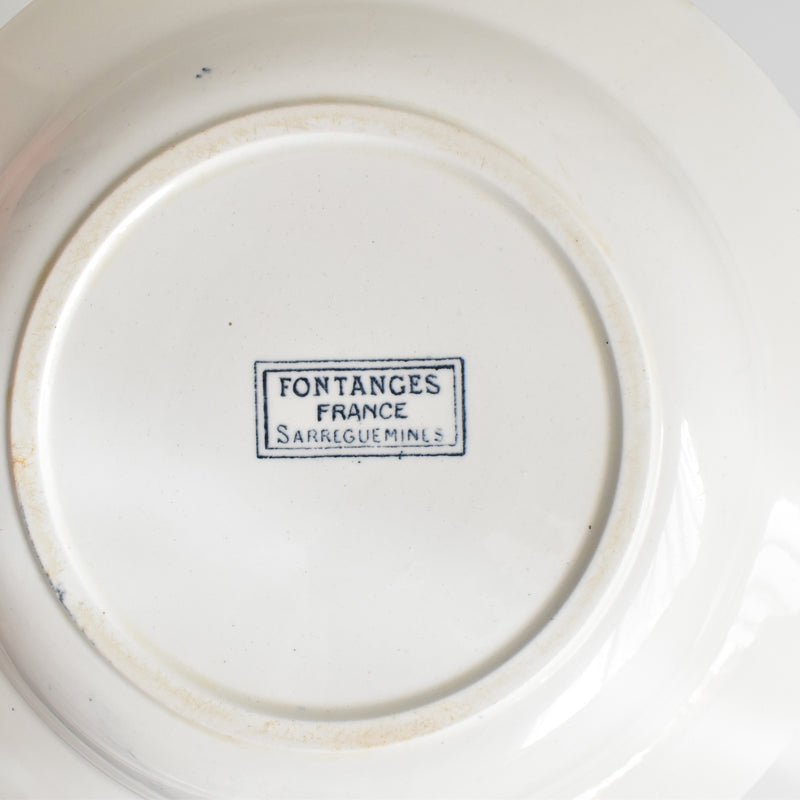 アンティーク深皿 サルグミンヌ Fontanges (フォンタンジュ） ダークブルー D