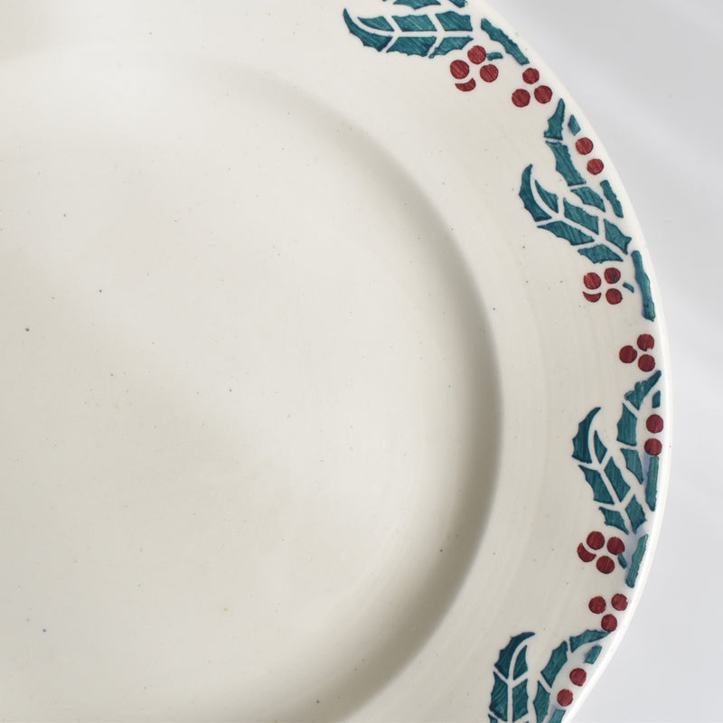 Vintage Plate Digoin & Sarreguemines HOUX (Holly) B