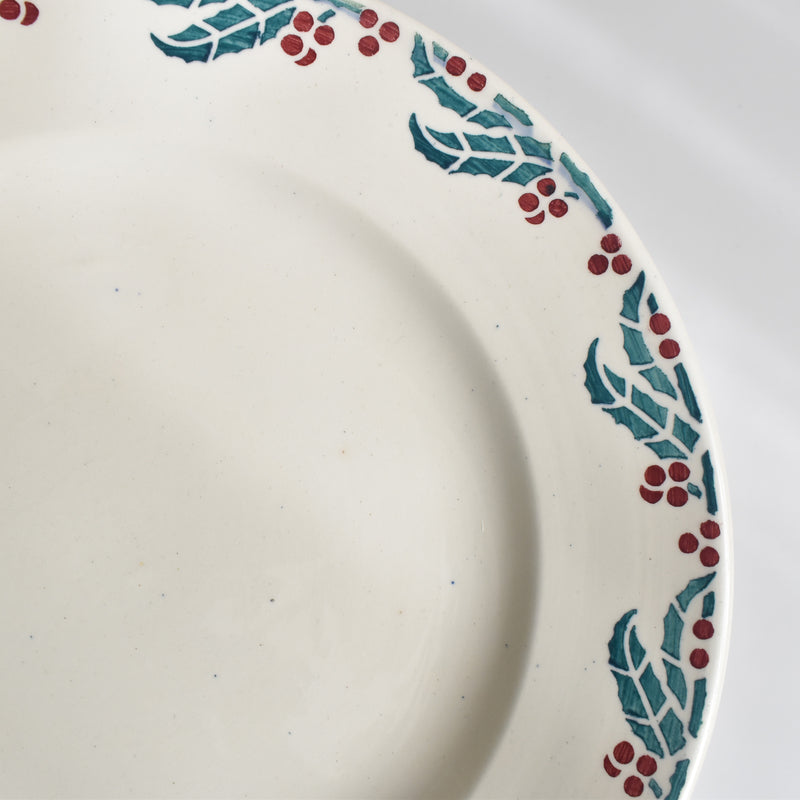 Vintage Plate Digoin & Sarreguemines HOUX (Holly) B