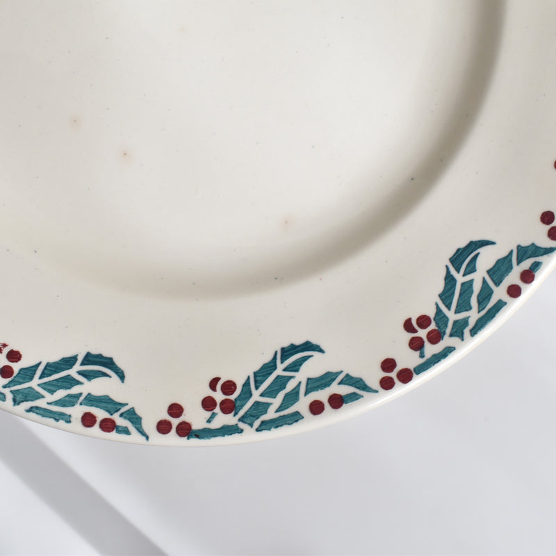 Vintage plate Digoin & Sarreguemines HOUX (Holly) D