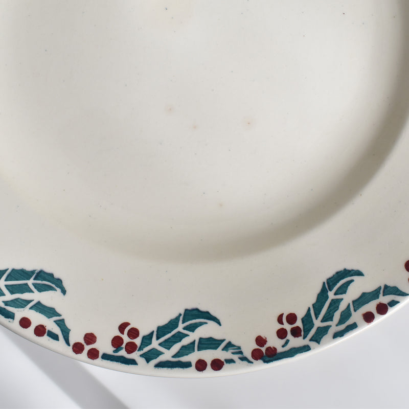 Vintage Plate: Digoin & Sarreguemines HOUX (Holly) F
