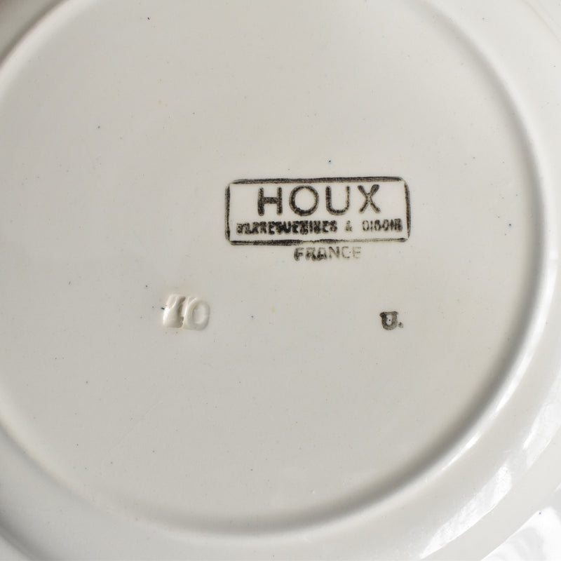Vintage Plate Digoin & Sarreguemines HOUX (Holly) H